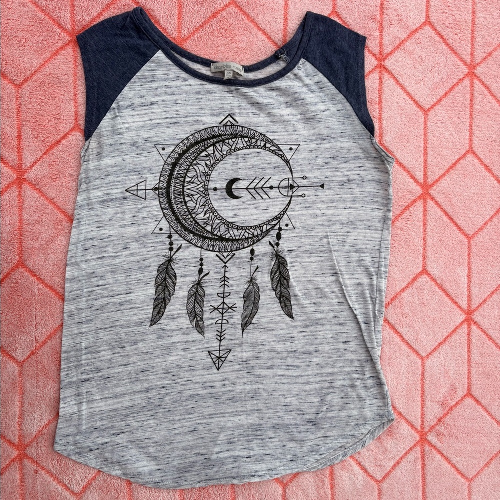 Charlotte Russe Kids Tank Top - Gray and Blue